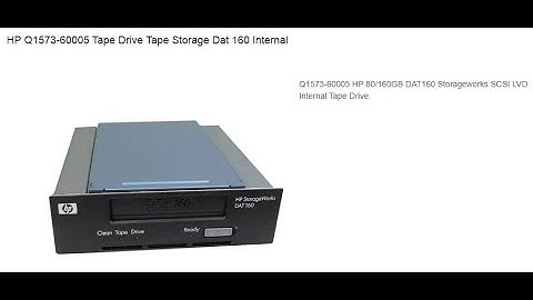 Q1573-60005 HP StorageWorks DAT160 80GB (Native)/160GB (Compressed) SCSI External Tape Drive
