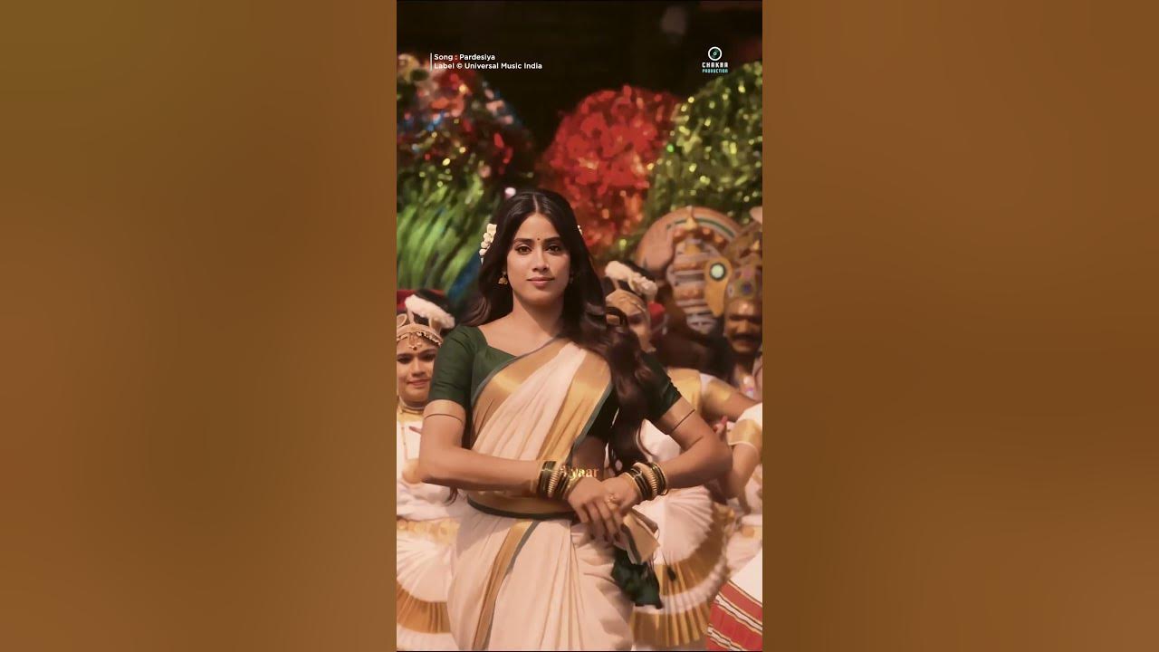Pardesiya _ Video Status _ PARAM SUNDARI _ Sidharth M & Janhvi K _ Pardesiya Song Status #shorts