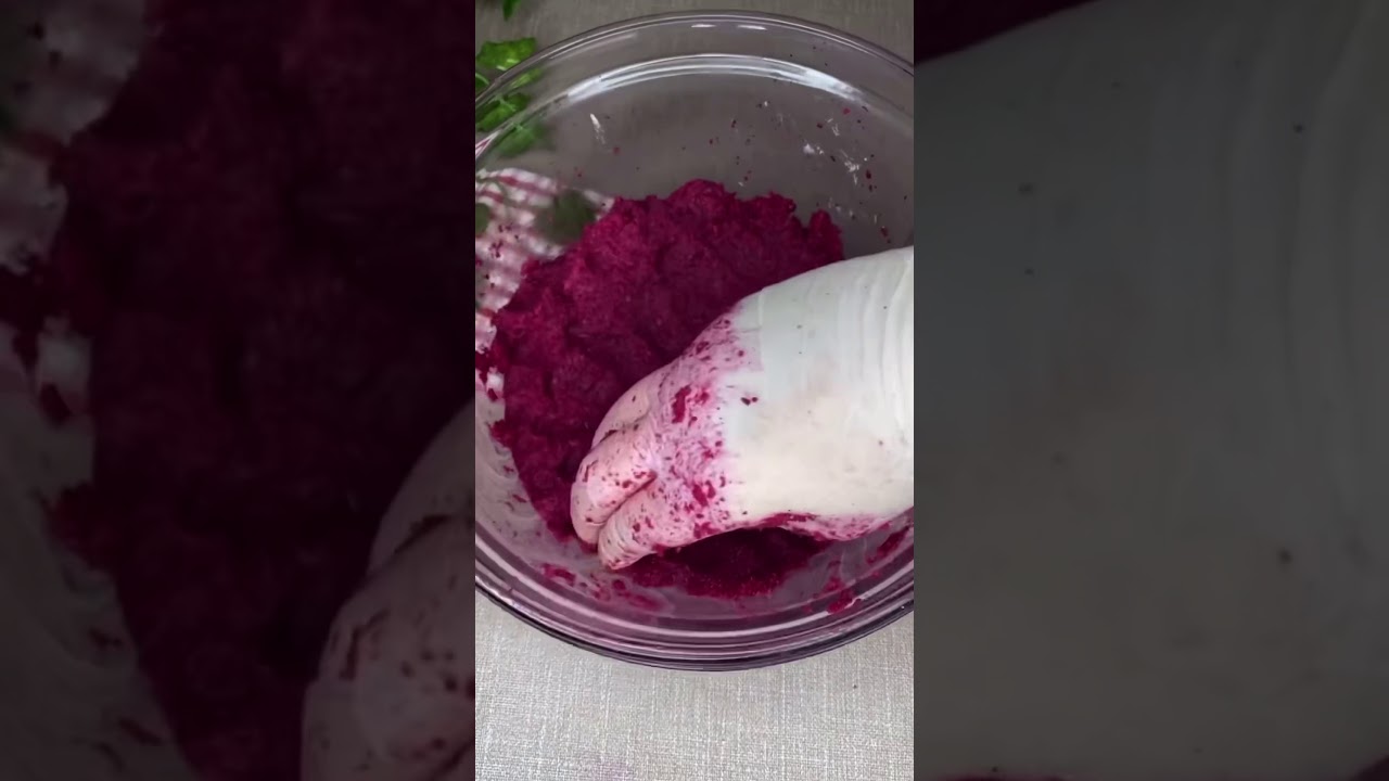 كبه الشمندر بحشوه السبانخ و و الجوز و الرمان