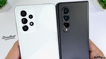 Samsung Galaxy A52 vs Samsung Z Fold 3 | Video test Display, SpeedTest, Comparison