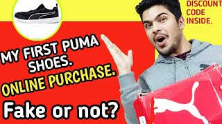 PUMA SHOES PURCHASED ONLINE | how to know it's fake or not? | Shoes size guid ...