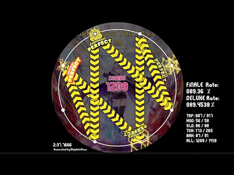 Maimai創作譜面 And Revive The Melody 黒魔 MASTER 14 でらっくす Notes Designer Colin Vs Freddie Vs Umi