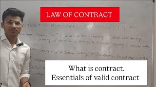 WHAT IS CONTRACT | ESSENTIALS OF VALID CONTRACT| #contract#law #llb 