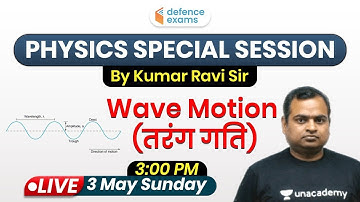 3:00 PM - All One Day Exams | Physics by Kumar Ravi Sir | Wave Motion (तरंग गति)