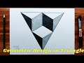 Geometric design drawing  geometrical design in triangle  geometric design