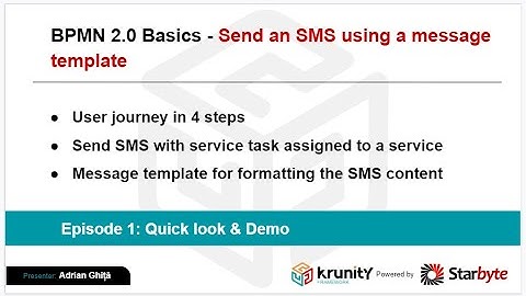 BPMN 2.0 - Send an SMS using a message template - EP1