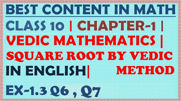 VEDIC MATHEMATICS, CLASS 10 , MATHS, CH 1, VEDIC METHOD , EX1.3, Q6, Q7 @ MAHALAKSHMI ACADEMY