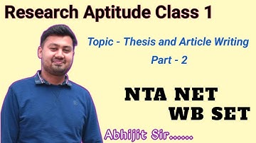 Research Aptitude Class | thesis and article writing format and style of referencing | part 2.