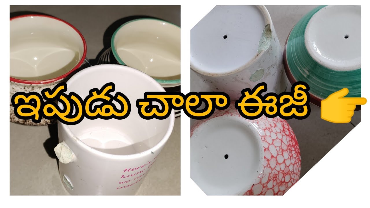 easy way to hole ceramic pot YouTube