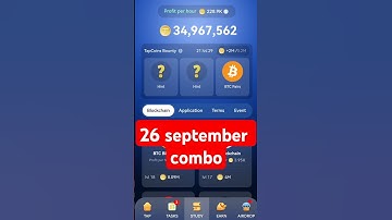 26 September Tap Coin Daily Bounty tap Coin Bot Daily Combo #tapcoins #airdrop #tapcoinsairdrop