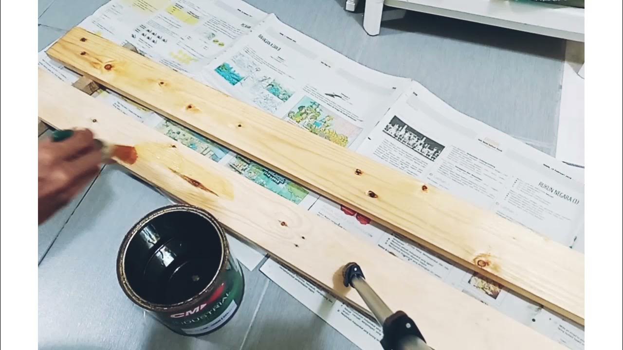 cara coating kayu Clear Varnish Kayu Pallet Simple Rak DIY YouTube