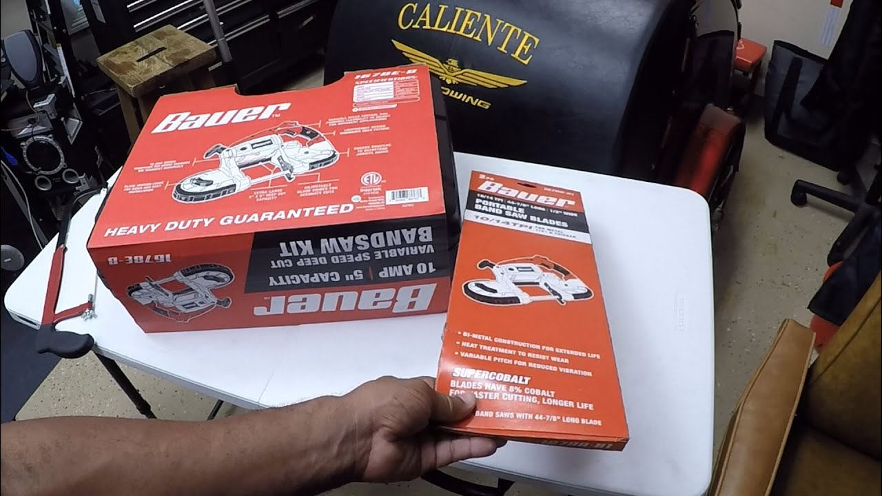 Bauer 10 Amp Band Saw Harbor Freight 'Caliente Style' YouTube