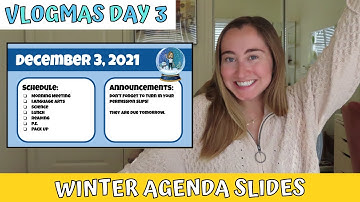 WINTER AGENDA SLIDES | Create a Schedule in Google Slides for Students & Teachers | Vlogmas Day 3