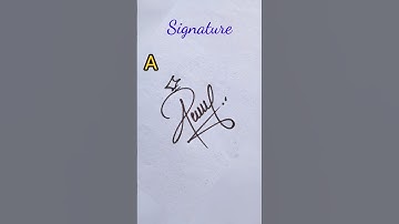 How to draw A signature 😱 #howtosign #viralsignature #stylishsignature #reels 💙