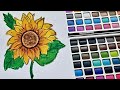 Sunflower Painting as a Beginner • Water Color Painting • #art #drawing