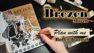 Bullet Journal - Březen | March | 2024 | CZ | Plan with me | Eva z papíru