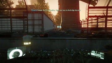 Crysis 2 Escape the Prism Facility full walkthrough | Take the syringe | Bridge collapsing scene