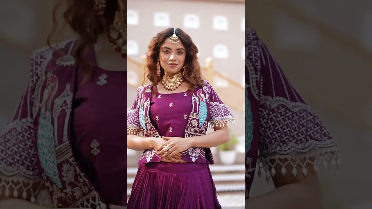 Soft Purple Pure Vichitra Lehenga