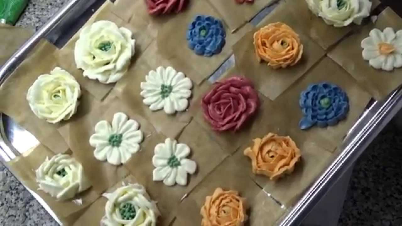 Blumen /Rosen aus Buttercreme - YouTube