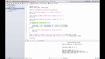 Mac C++ Programming #11 - Improved Quadratic Equation