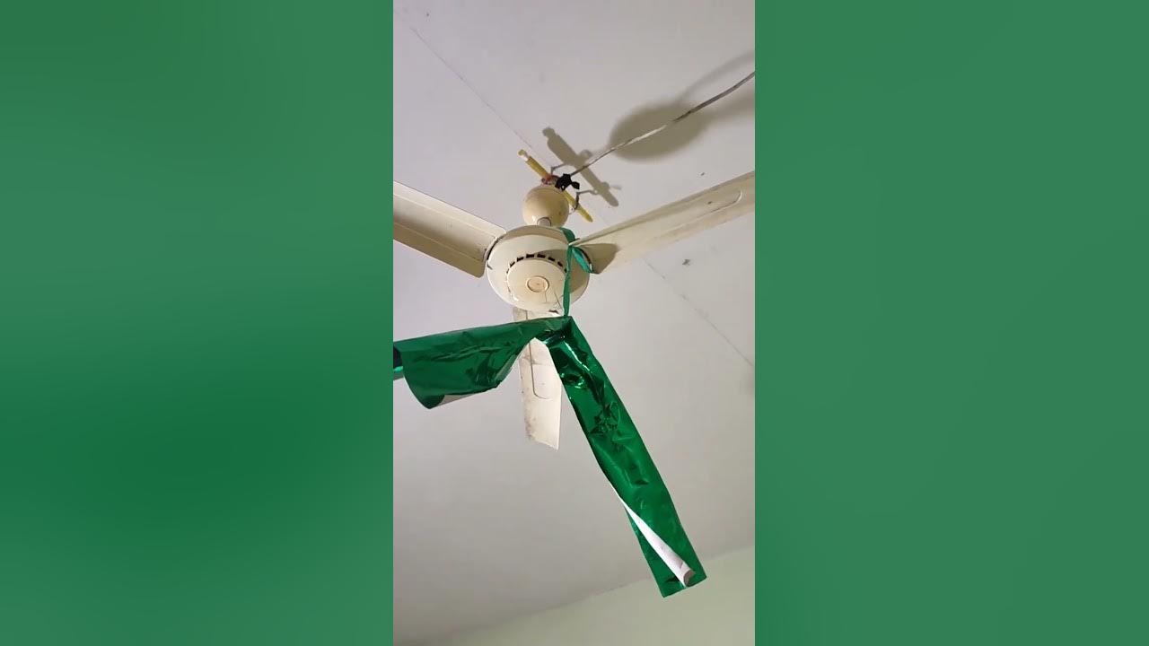 Ceiling Fan Noise with Paper Hanging Wobble Test Kipas Angin Gantung
