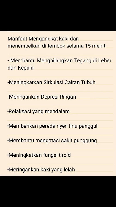 Mengangkat kaki ke tembok sebelum tidur, bikin sehat. #sendi #sehat #awet #yoga #tulang