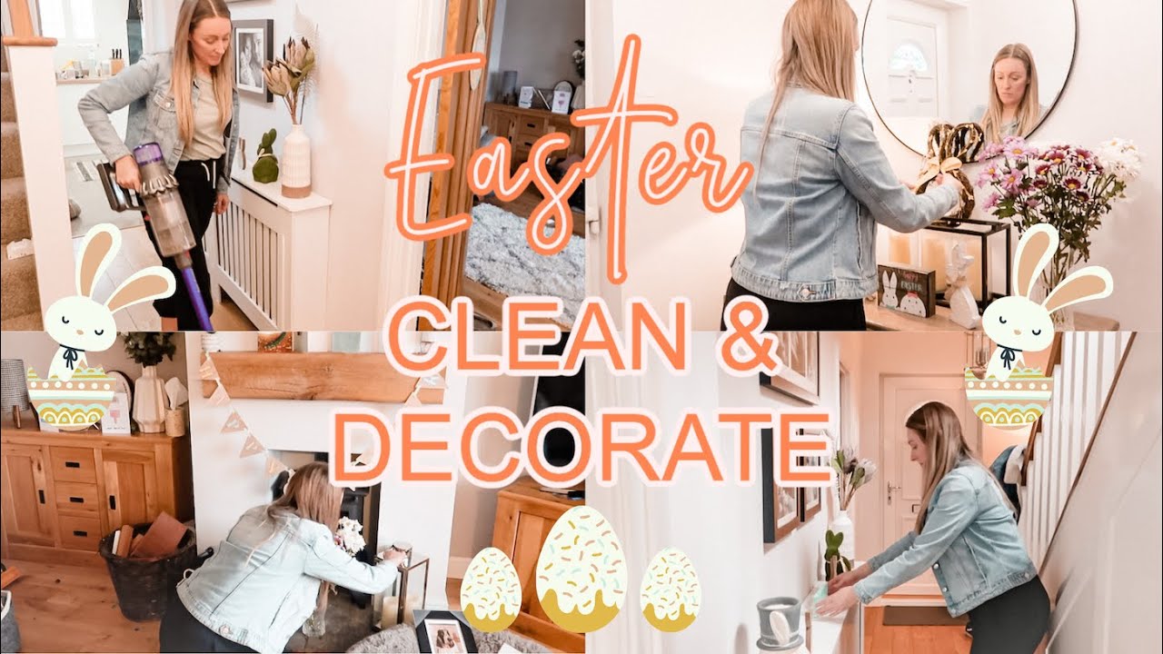 EASTER CLEAN AND DECORATE WITH ME | EASTER 2021 CLEANING MOTIVATION | Emma Nightingale