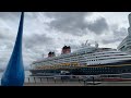 Walking Alongside Disney Wonder Cruise Ship