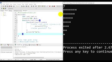 Code C vẽ tam giác rỗng | Lập trình C cơ bản