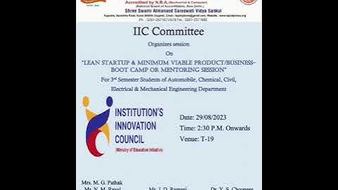 IIC | Lean start up & Minimum Viable Product, Business-Boot Camp or Mentoring Session