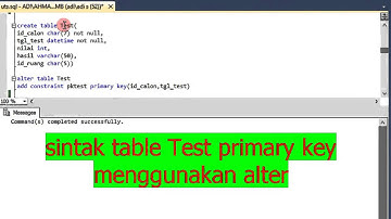 Membuat table dengan query pada SQL SERVER 2014 (bagian 1)