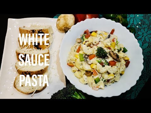 White Sauce Pasta | Macroni Pasta recipe | Healthy Vegetarian pasta