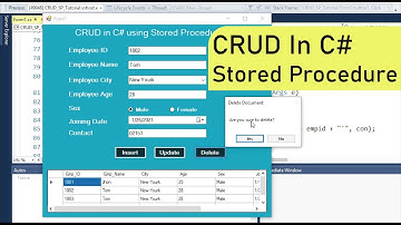 CRUD in C# With SQL Stored Procedure | Swift Learn