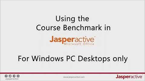 Using the Course Benchmark in Jasperactive