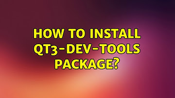 Ubuntu: How to install qt3-dev-tools package?