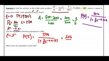BC Lesson 36 Part 1: Logistic Growth
