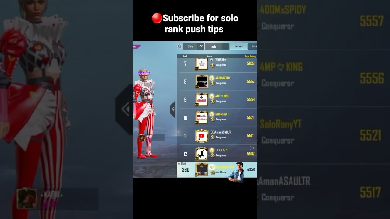 Finally Reach Top 500 In Solo Bgmi How Many Point To Conqueror Pubgmobile