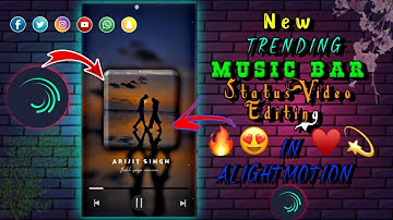 New trending Music Bar status video editing in alightmotion || @Vinodtechnology