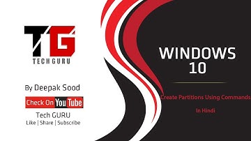 Create, Delete, Shrink & Extend Partitions Using DOS Commands By Deepak Sood || Video-9 || Tech GURU