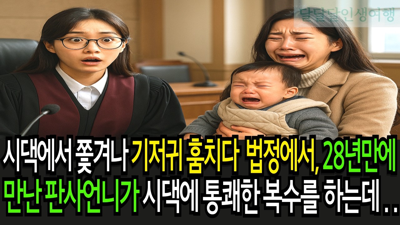 시댁에서 쫓겨나 기저귀 훔치다 재판정에 섰는데, 28년 만에 찾은 쌍둥이 판사언니가 시댁에 통쾌한 복수를 하는데…