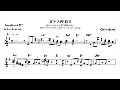 Benny Benack III, Sean Jones - Joy Spring (trumpet transcription)