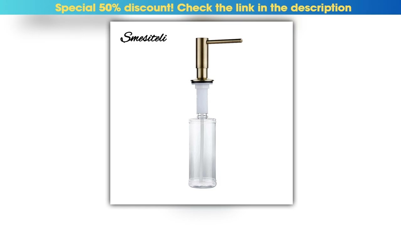 Soap Dispenser Kitchen Bathroom Built In Solid Brass Smesiteli Design Easy Installation Well and