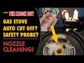 Gas Stove Cut Off, Yellow Flames, Nozzle cleaning and Gas Stove Safety probe explained