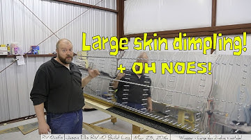 RV-10 Wings - 014 - Wingspar large skin dimpling and mistake