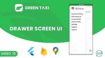 Drawer Screen UI || Taxi App Flutter
