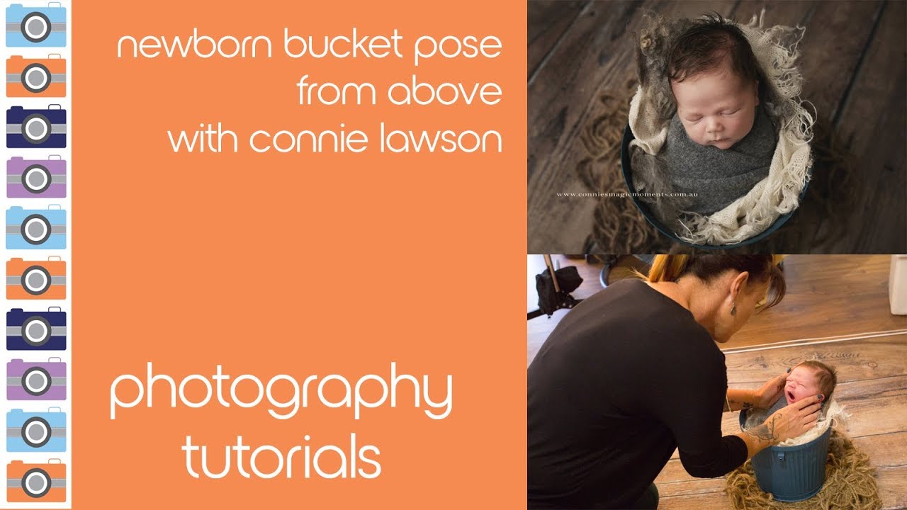 Newborn Posing Baby In A Bucket From Above With Connie Lawson Youtube