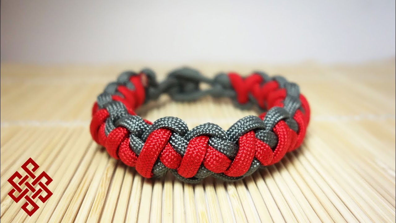 How to Make a Tomahawk Sinnet Paracord Bracelet Tutorial - YouTube