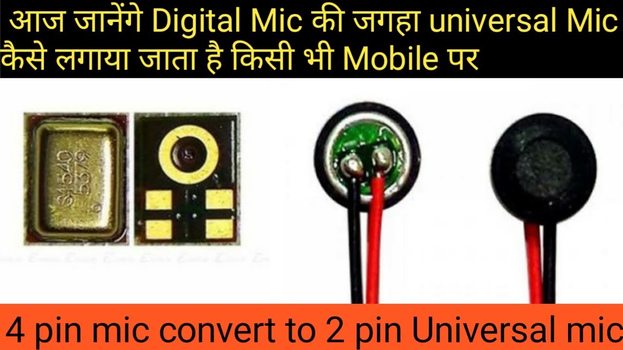 All digital mic to 2 pin universal mic convert by mobile guruji YouTube