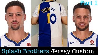 Splash Brothers Custom Jersey DIY part 1: Creating the base jersey Steph Curry & Klay Thompson