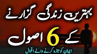 Zindagi Guzarne Ke 6 Usool Beautiful Spiritual Quotes Mnask Islamic Motivation